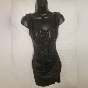 Forever 21 Elegant Black Sequin Dress